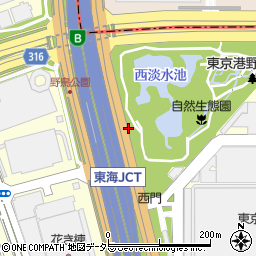 東京港野鳥公園トイレ周辺の地図