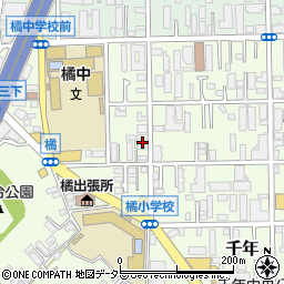 神奈川県川崎市高津区千年878周辺の地図