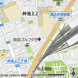 東京都大田区仲池上2丁目7周辺の地図
