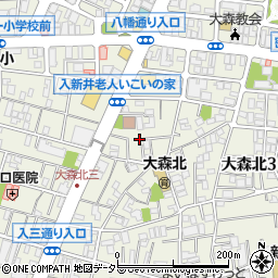 東京都大田区大森北周辺の地図