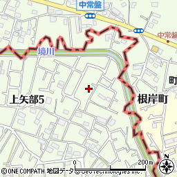 神奈川県相模原市中央区上矢部5丁目21周辺の地図