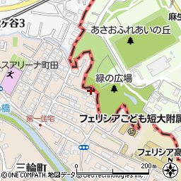 東京都町田市三輪町67周辺の地図