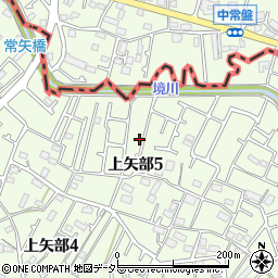 神奈川県相模原市中央区上矢部5丁目周辺の地図
