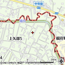 神奈川県相模原市中央区上矢部5丁目22周辺の地図