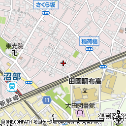 東京都大田区田園調布本町23周辺の地図