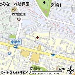 矢上川周辺の地図