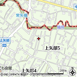 神奈川県相模原市中央区上矢部5丁目6周辺の地図