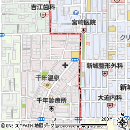 神奈川県川崎市高津区千年新町14-14周辺の地図