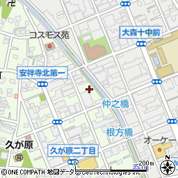 東京都大田区久が原2丁目12周辺の地図