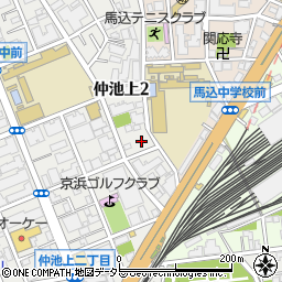 東京都大田区仲池上2丁目6-7周辺の地図
