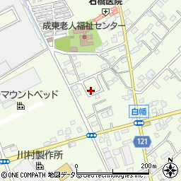 千葉県山武市白幡1619-52周辺の地図