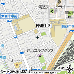 東京都大田区仲池上2丁目10-4周辺の地図