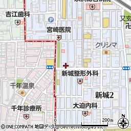 タイムズ武蔵新城駐車場周辺の地図
