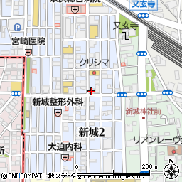城南コベッツ　武蔵新城教室周辺の地図