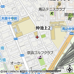 東京都大田区仲池上2丁目10-3周辺の地図