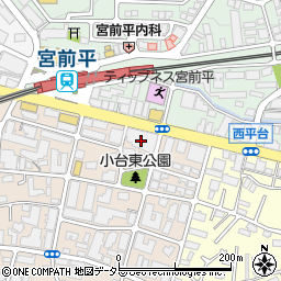 いなげや川崎宮前平駅前店周辺の地図