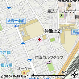 東京都大田区仲池上2丁目10-23周辺の地図