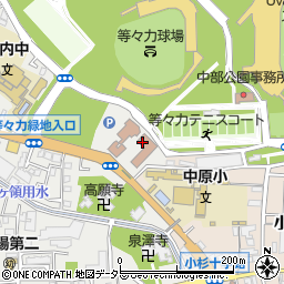 川崎市役所　総務企画局情報管理部公文書館周辺の地図