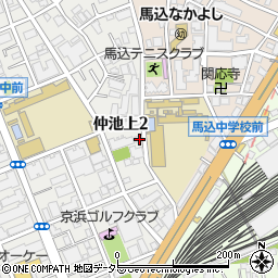 東京都大田区仲池上2丁目6-2周辺の地図