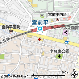 フラワークリーニング宮前平店周辺の地図