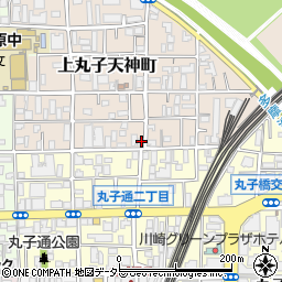 神奈川県川崎市中原区上丸子天神町357周辺の地図