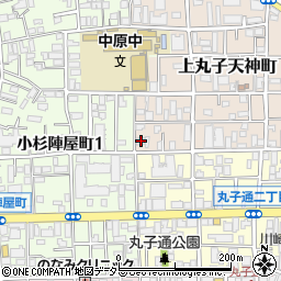 神奈川県川崎市中原区上丸子天神町327周辺の地図