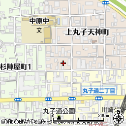 神奈川県川崎市中原区上丸子天神町335周辺の地図