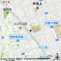 東京都大田区仲池上2丁目25-11周辺の地図