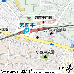 湘南ゼミナール　小中部・宮前平周辺の地図