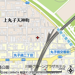 神奈川県川崎市中原区上丸子天神町382-11周辺の地図