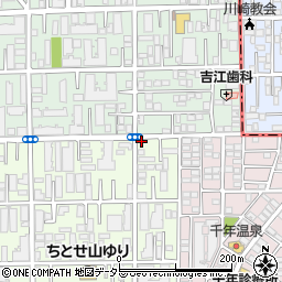 神奈川県川崎市高津区千年1041-7周辺の地図