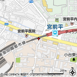 宮前平歯科林クリニック分院周辺の地図