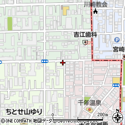 神奈川県川崎市高津区千年1045-2周辺の地図