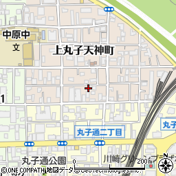 神奈川県川崎市中原区上丸子天神町348周辺の地図