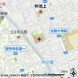 東京都大田区仲池上2丁目24-8周辺の地図