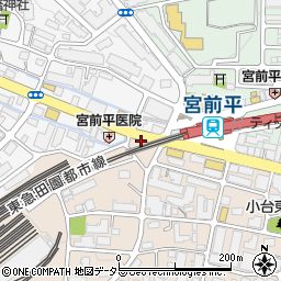 ニッポンレンタカー宮前平駅前営業所周辺の地図