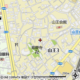 東京都大田区山王3丁目周辺の地図