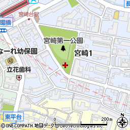 川崎市役所　こども未来局宮崎こども文化センター周辺の地図