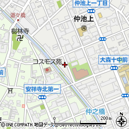 東京都大田区仲池上2丁目25-3周辺の地図