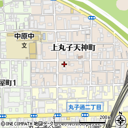 神奈川県川崎市中原区上丸子天神町342-1周辺の地図