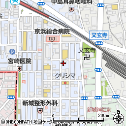 ＪＡセレサ川崎新城周辺の地図