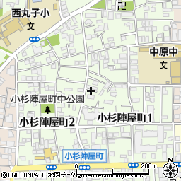 神奈川県川崎市中原区小杉陣屋町周辺の地図