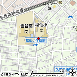 大田区役所　松仙おおたっ子ひろば周辺の地図