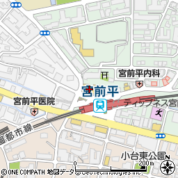 東急リバブル株式会社　宮前平センター周辺の地図
