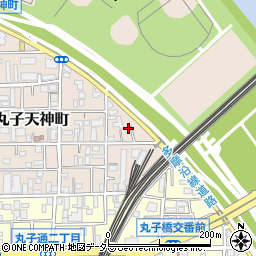 神奈川県川崎市中原区上丸子天神町374周辺の地図