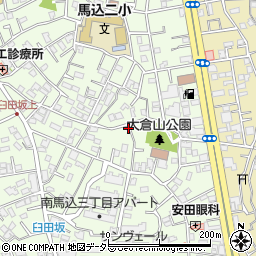 東京都大田区南馬込3丁目周辺の地図
