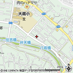 東京都町田市大蔵町周辺の地図