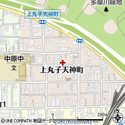 神奈川県川崎市中原区上丸子天神町304周辺の地図