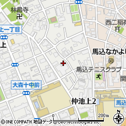 東京都大田区仲池上2丁目3-5周辺の地図