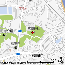 宮崎神社周辺の地図